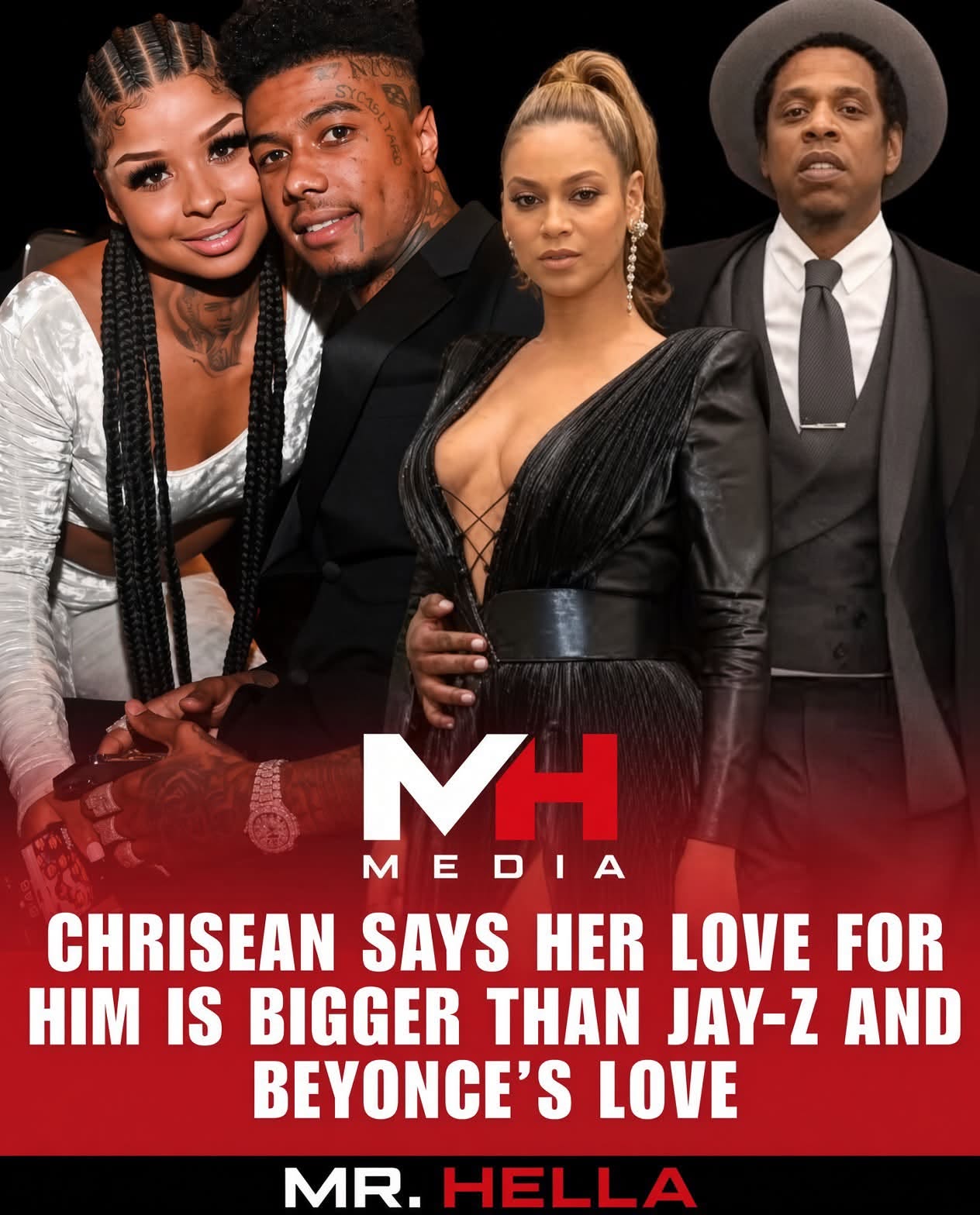 Chrisean Rock Told Blueface They Are “Bigger Than Jay and Beyoncé.”