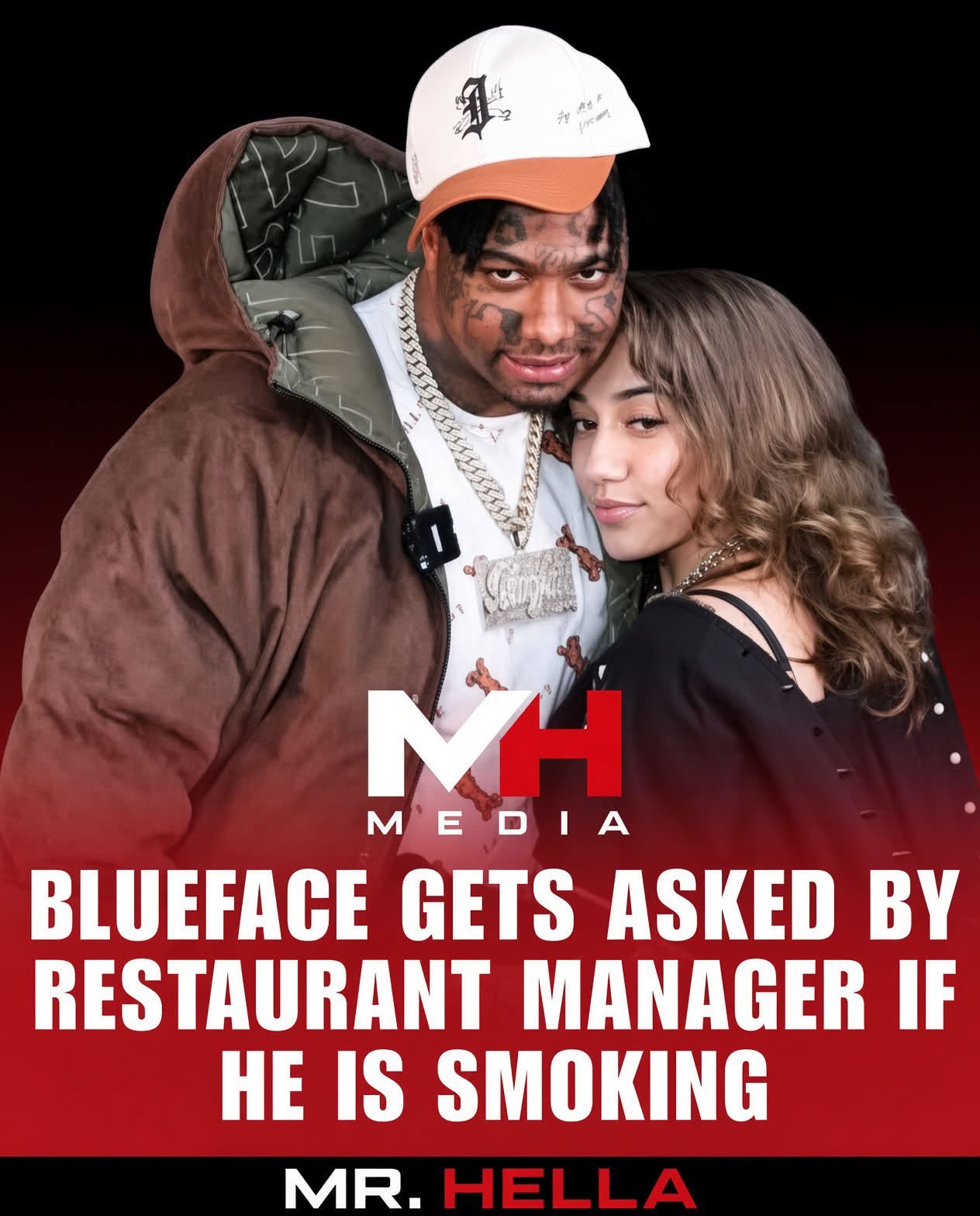 A Server Asked Blueface and Nevaeh If They Were Smoking Weed at the Table