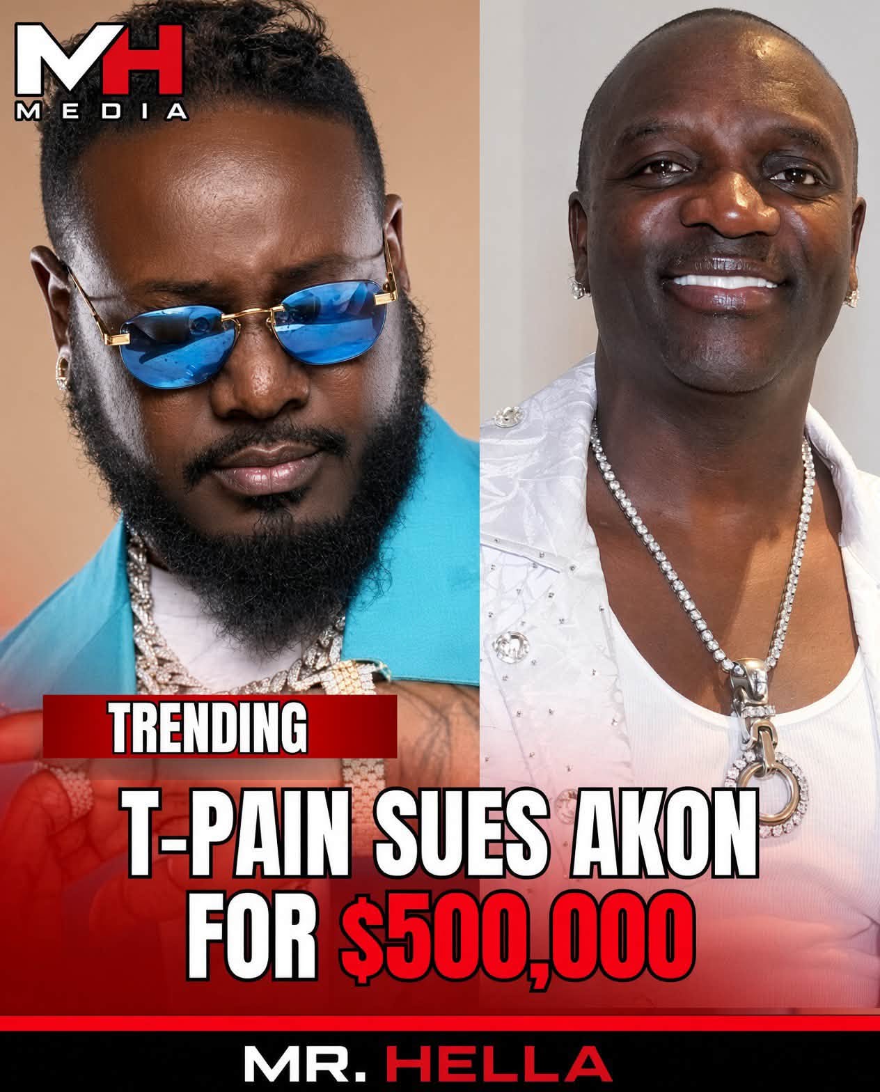 T-Pain Sues Akon’s Konvict Entertainment for Nearly $500,000 in Allegedly Unpaid Royalties