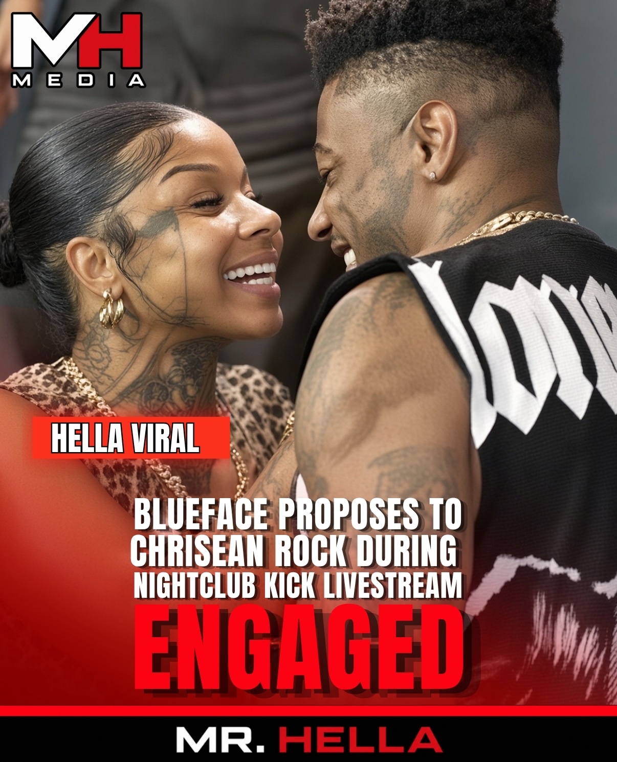 Blueface Proposes to Chrisean Rock During Nightclub Livestream