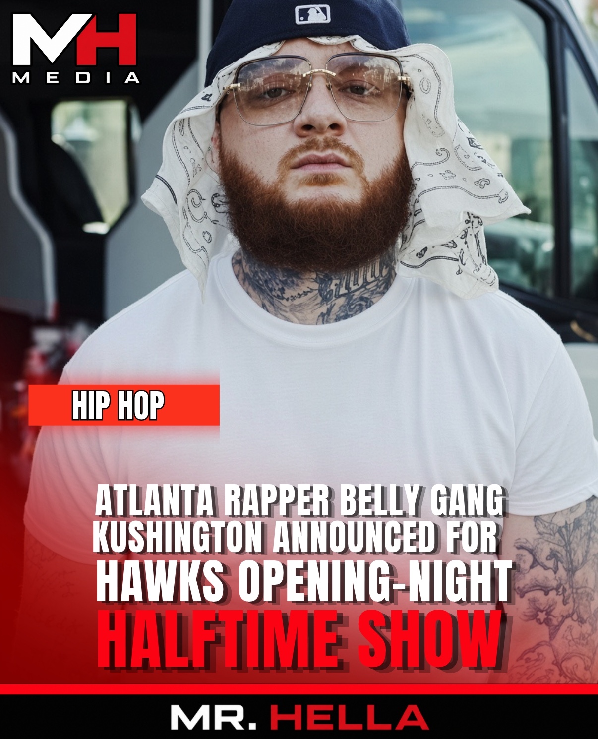 Atlanta Rapper Belly Gang Kushington Set to Headline Hawks’ Opening-Night Halftime Show Against Houston Rockets