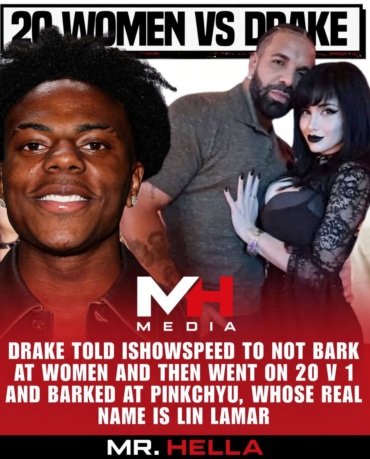 Drake Told IShowSpeed to Stop Barking. Then Pinkchyu Said “Bark.”