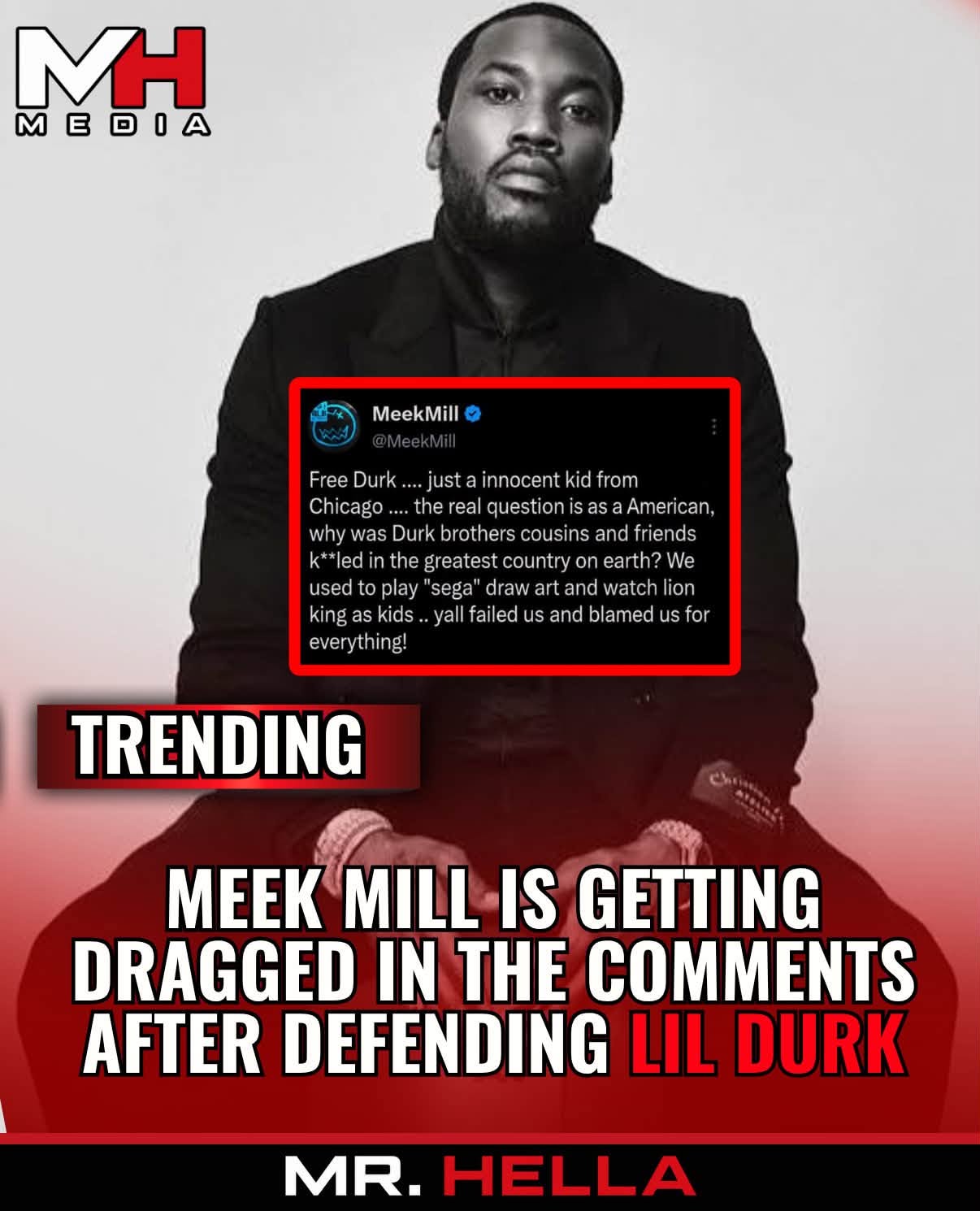 Meek Mill Faces Backlash After Calling Lil Durk an ‘Innocent Kid From Chicago’ During Murder-for-Hire Trial