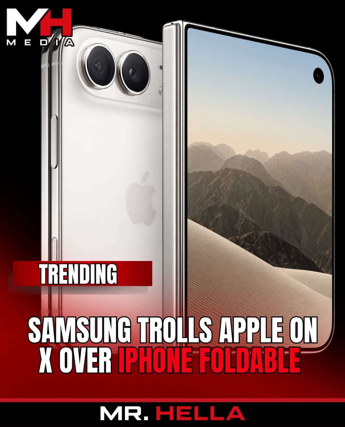 Samsung Trolls Apple’s First Foldable iPhone With ‘So Far, So Same’ Jab