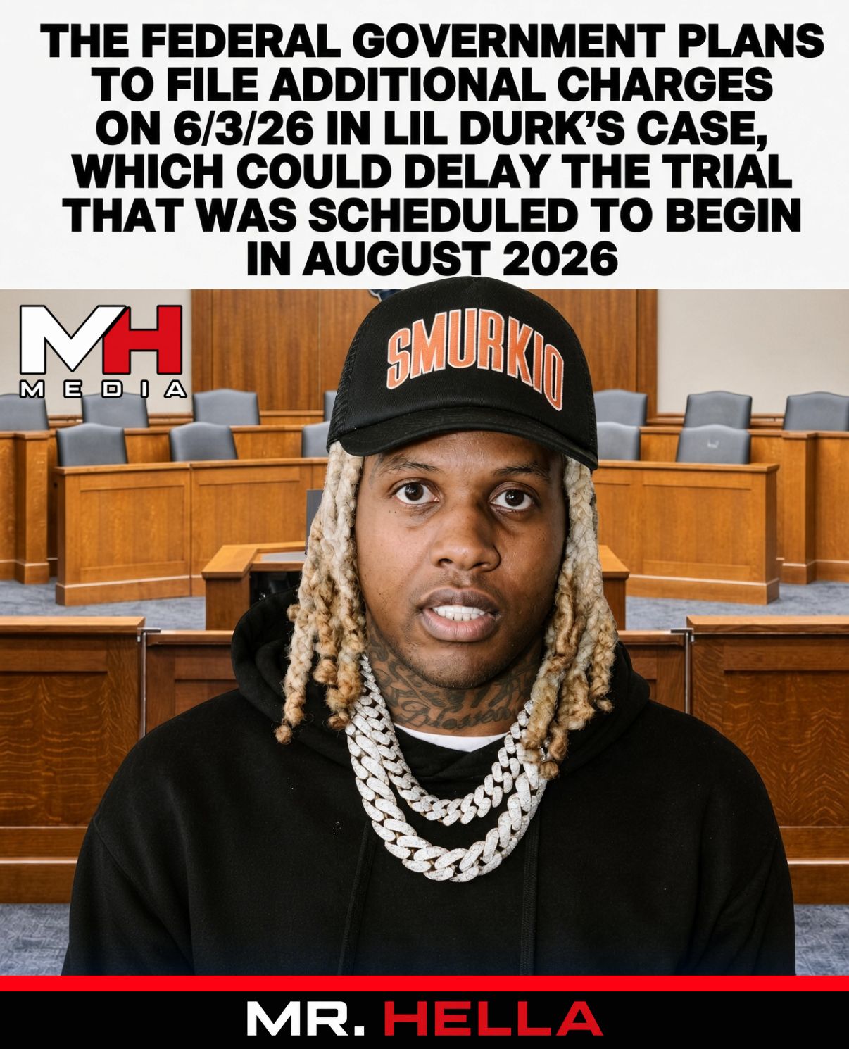 The Federal Government Plans to File Additional Charges on 6/3/26 in Lil Durk’s Case