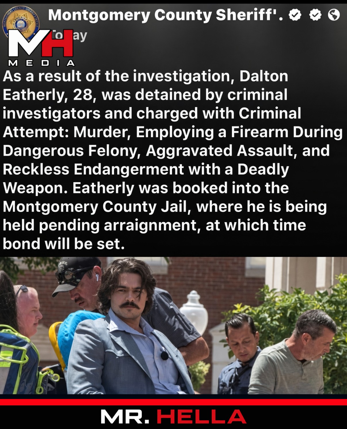 Montgomery County Sheriff: Dalton Eatherly, 28, Charged With Criminal Attempt Murder