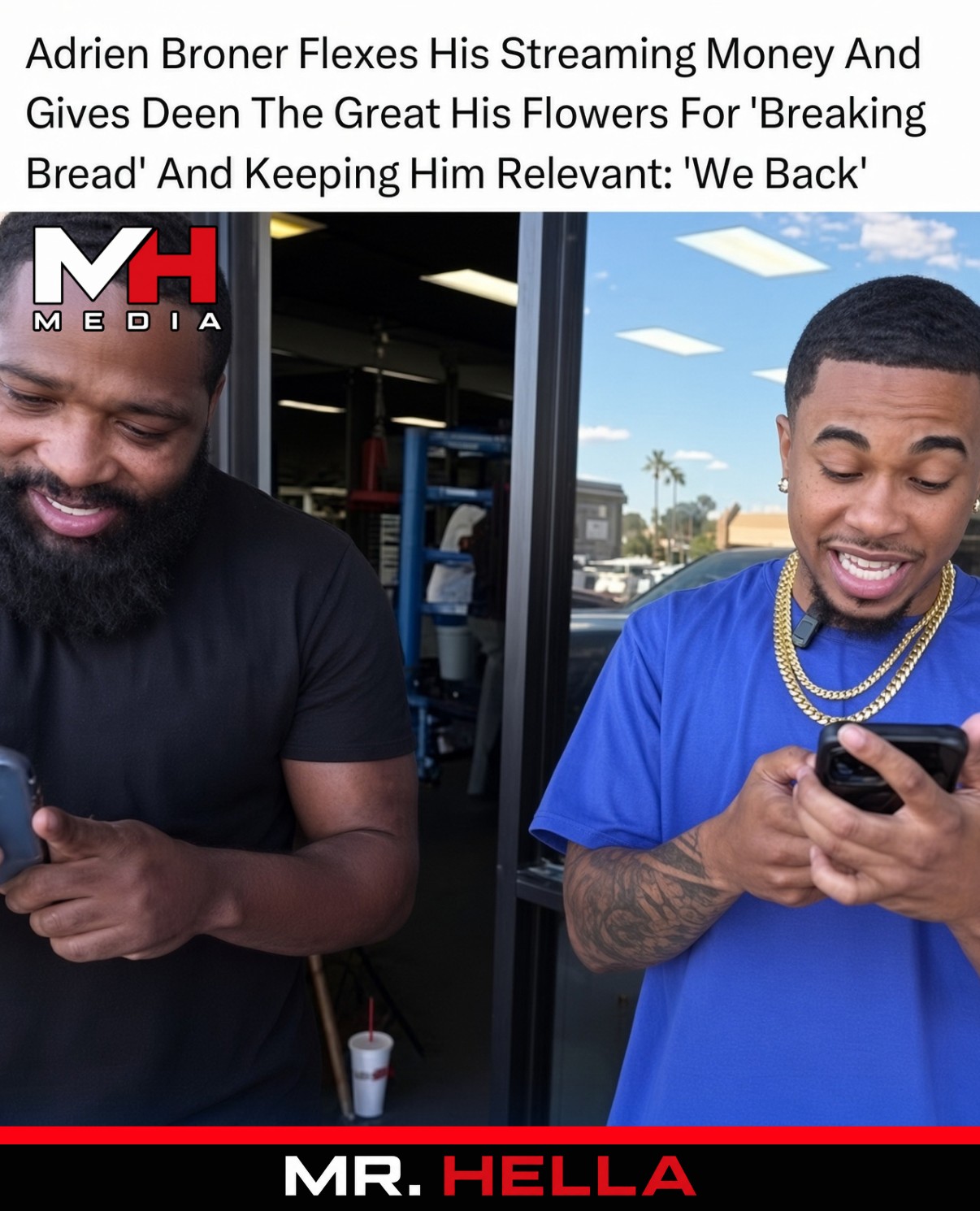 Adrien Broner Flexes His Streaming Money and Gives Deen the Great His Flowers for “Breaking Bread” and Keeping Him Relevant: “We Back"