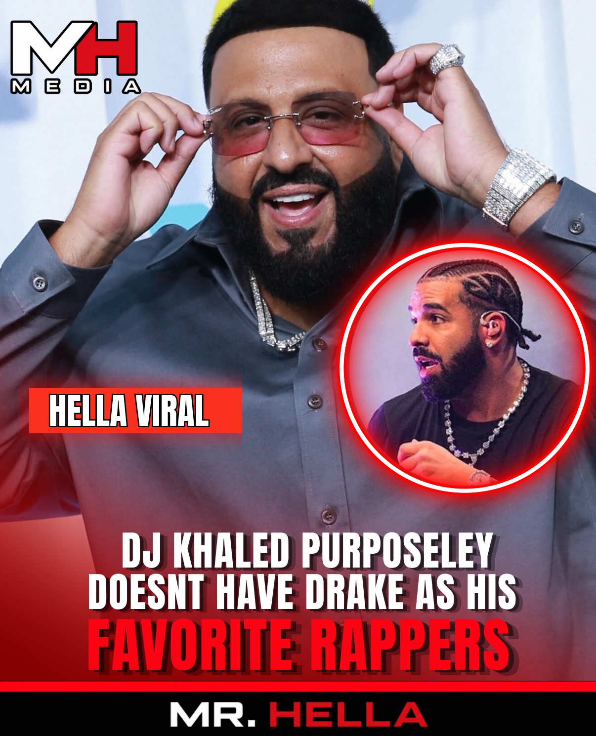 DJ Khaled Leaves Drake Off Favorite Rappers List