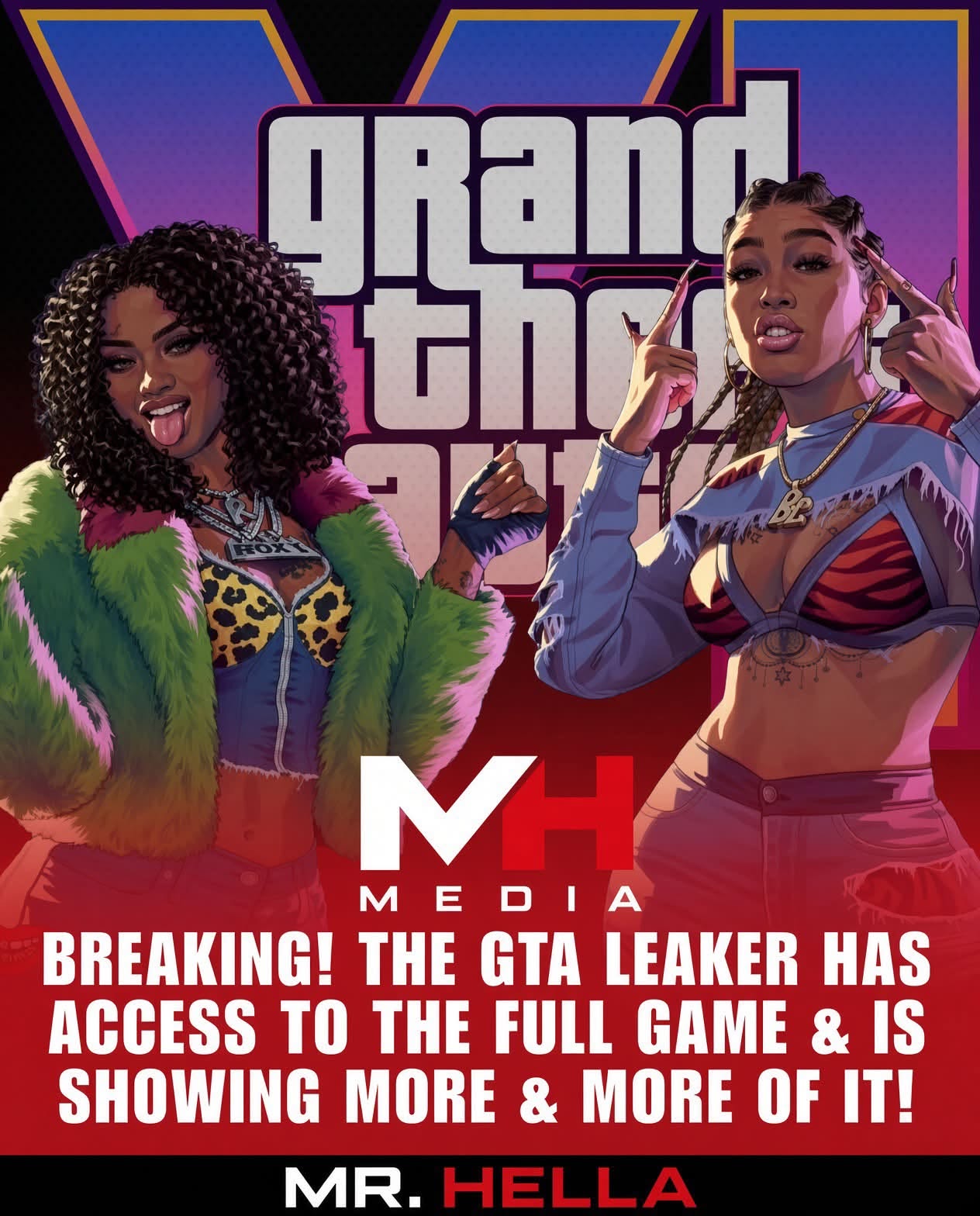 Cyberleek started dumping clips that look like Grand Theft Auto VI