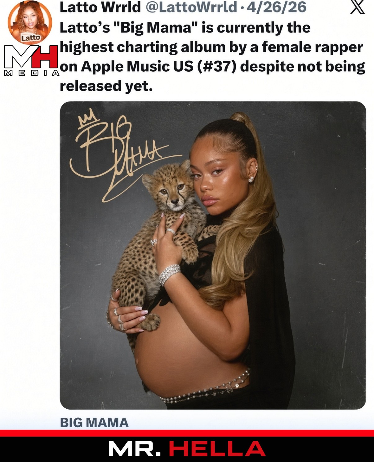 Latto’s “Big Mama” Is Currently the Highest Charting Album by a Female Rapper on Apple Music