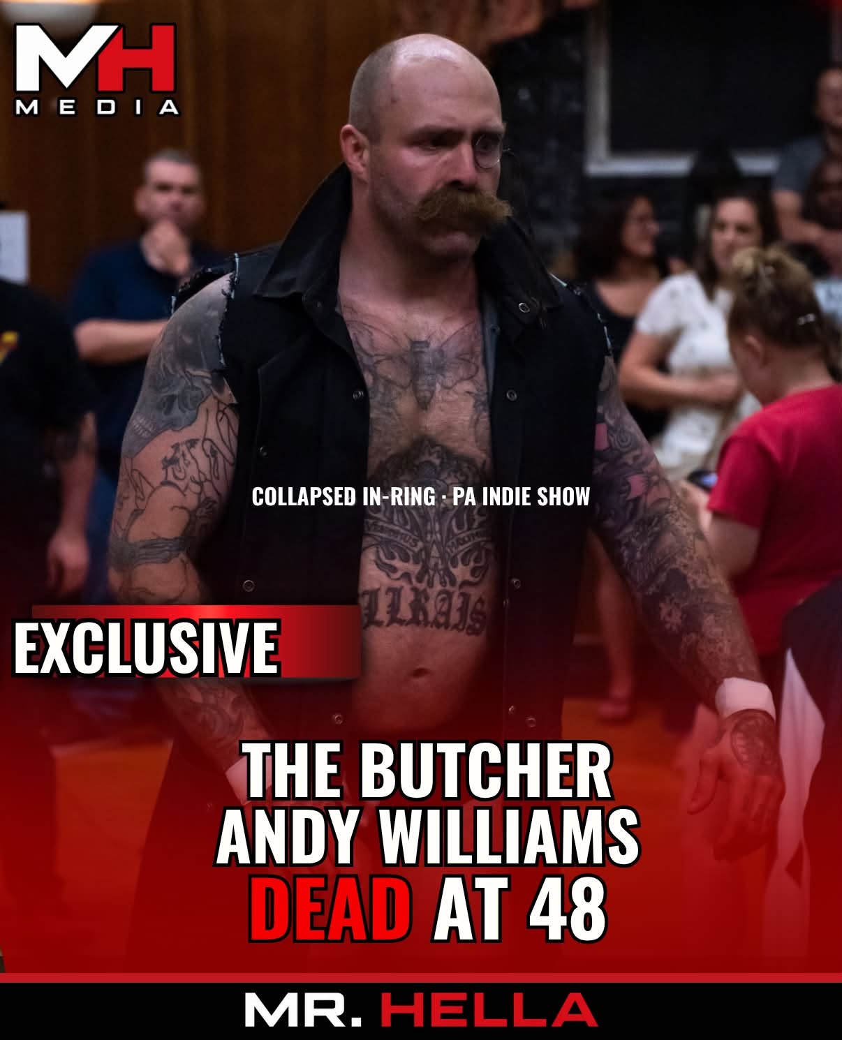 AEW’s ‘The Butcher’ Andy Williams Dies at 48 After Collapsing Following Wrestling Match