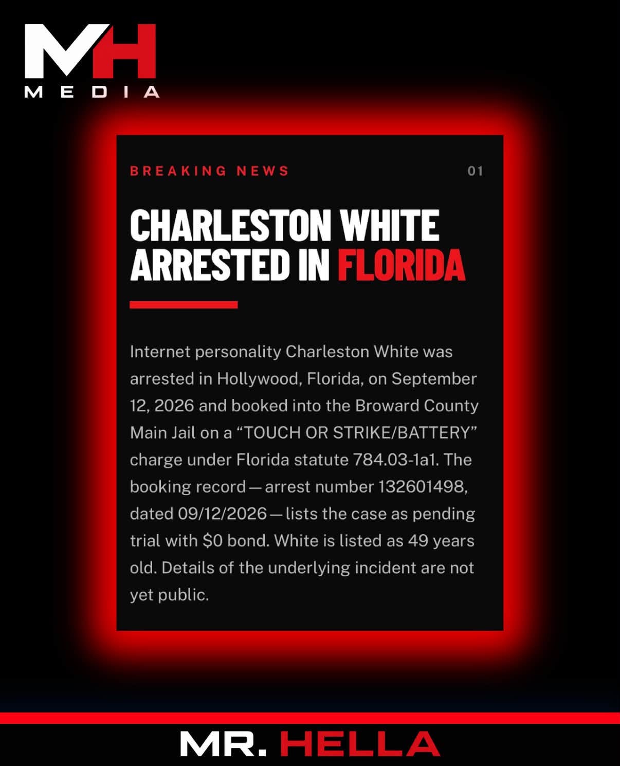 Charleston White Arrested in Florida on Misdemeanor Battery Charge — image 2