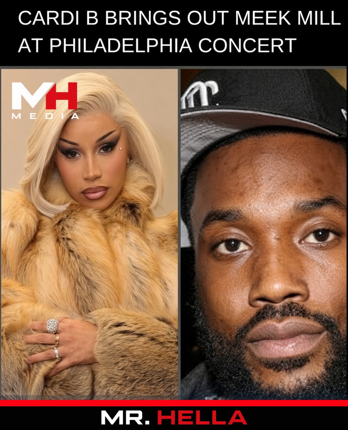 Cardi B Brings Out Meek Mill in Philadelphia