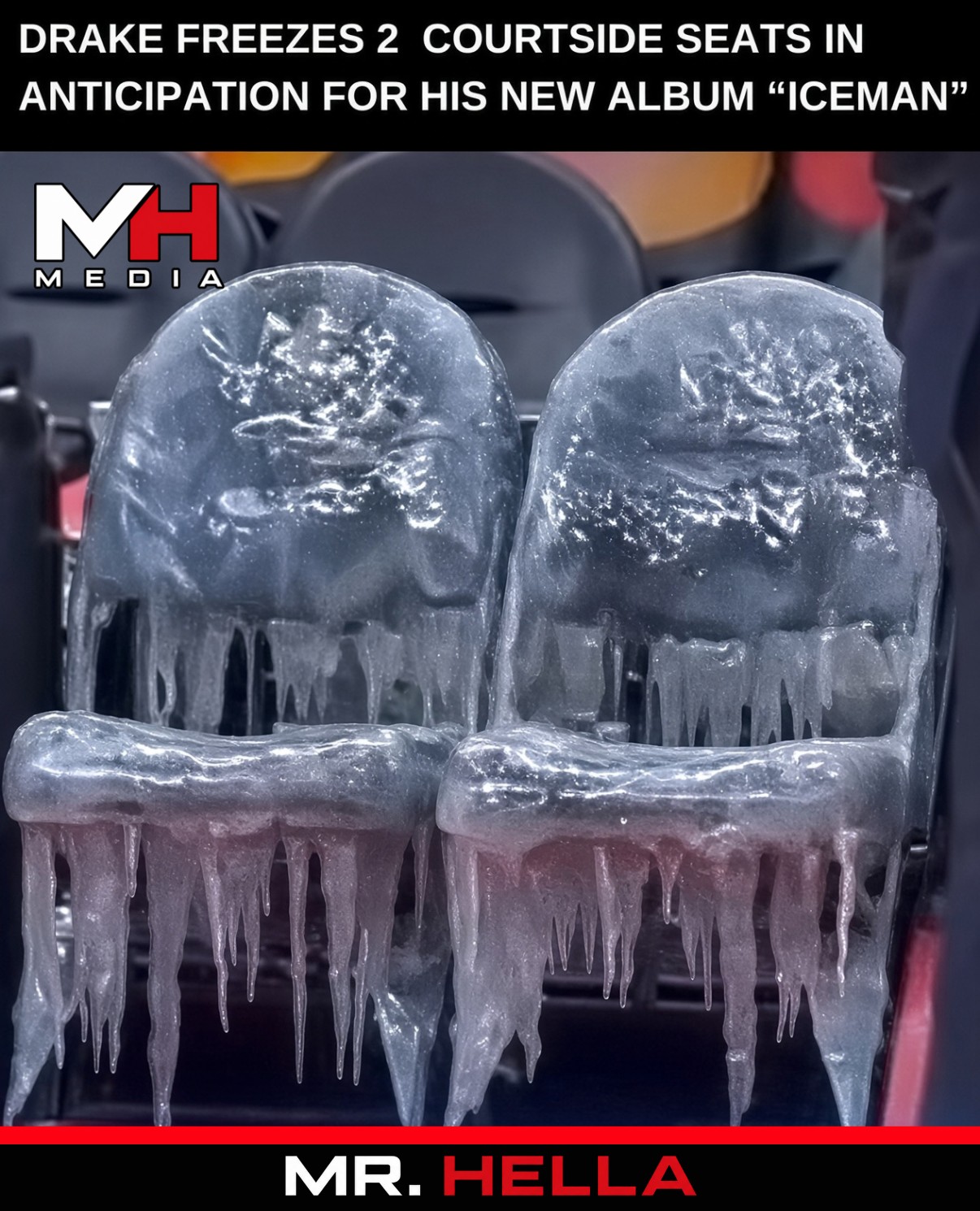 Drake Freezes 2 Courtside Seats in Anticipation for His New Album “Iceman”
