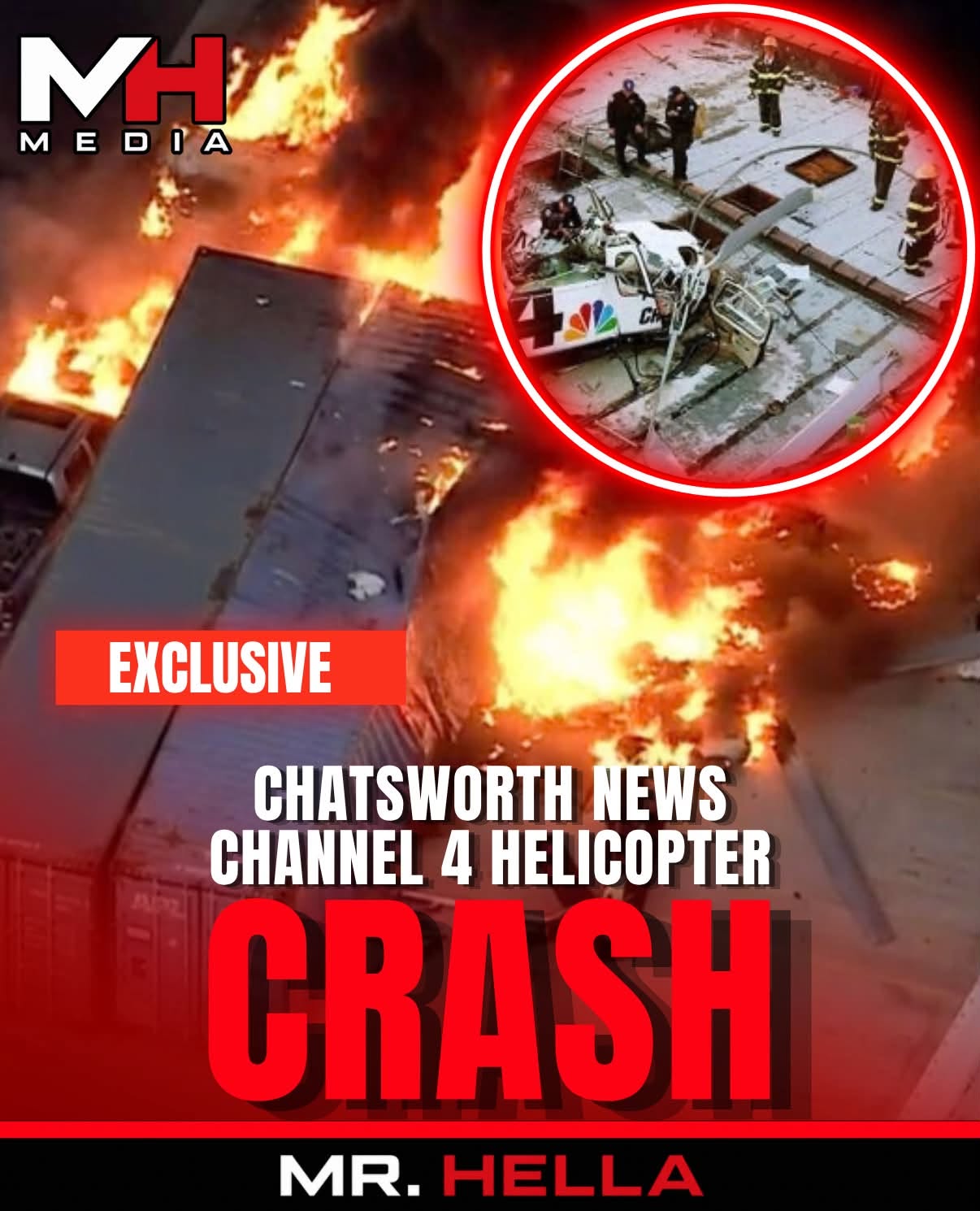 NBC4 News Helicopter Crashes While Covering Deadly Los Angeles Bus Collision, Killing 3