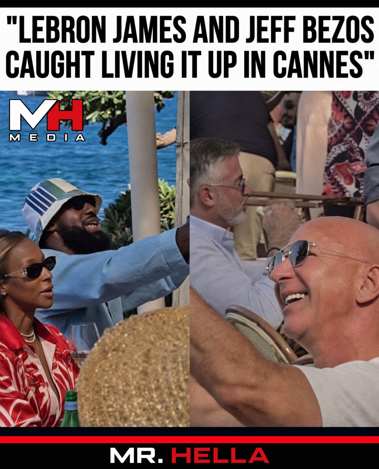 LeBron James and Jeff Bezos Caught Living It Up in Cannes