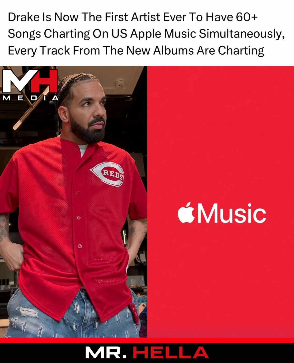 Drake Is Now the First Artist Ever to Have 60+ Songs Charting on US Apple Music