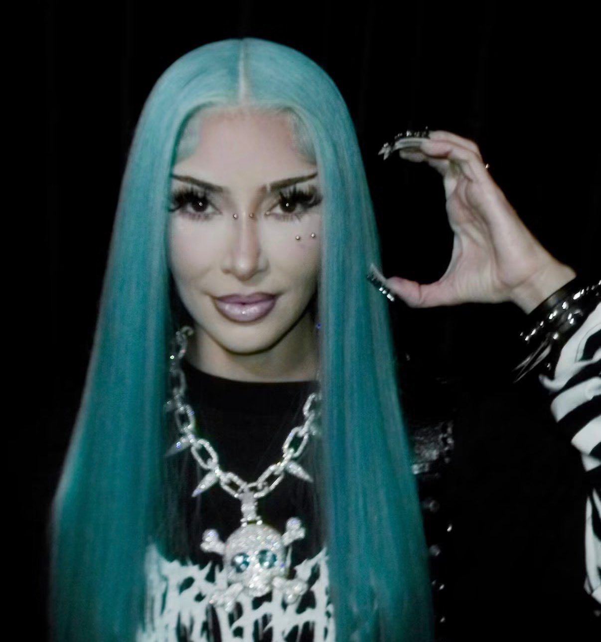 Kim Kardashian Dresses Up as Her Daughter North West for Halloween, Recreating Her Signature Style — inline image 1