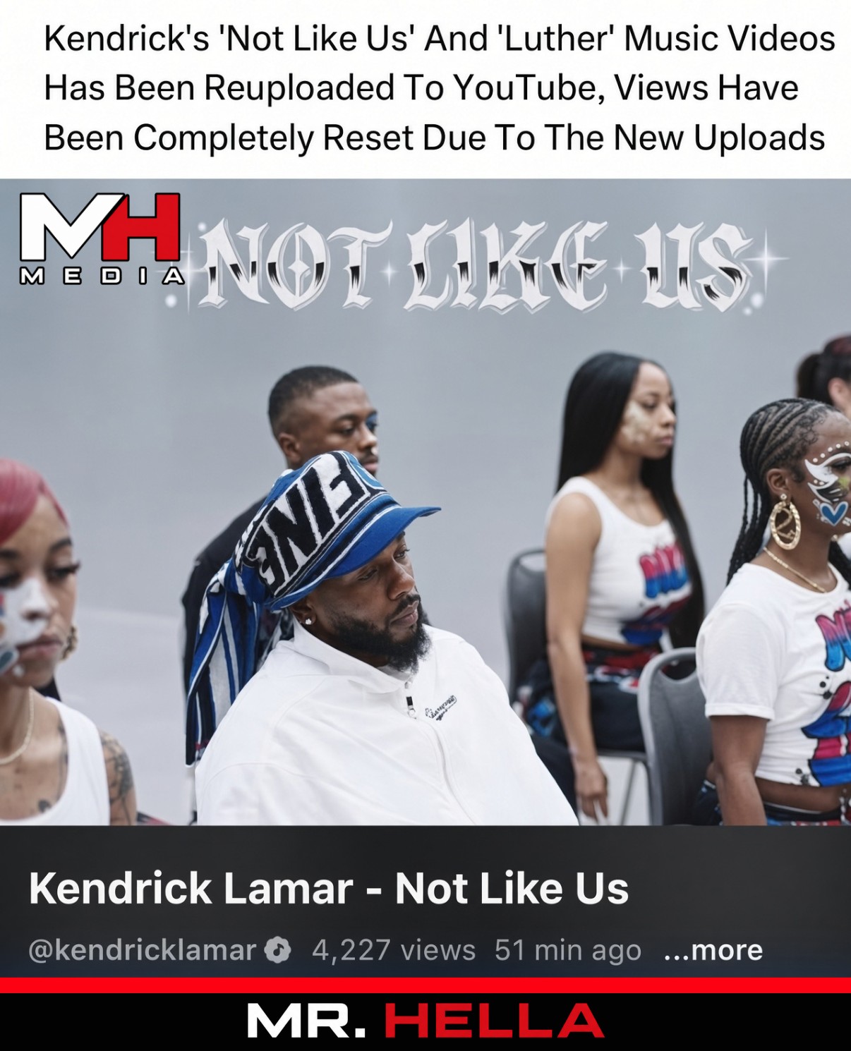 Kendrick’s “Not Like Us” and “Luther” Music Videos Have Been Reuploaded to YouTube.