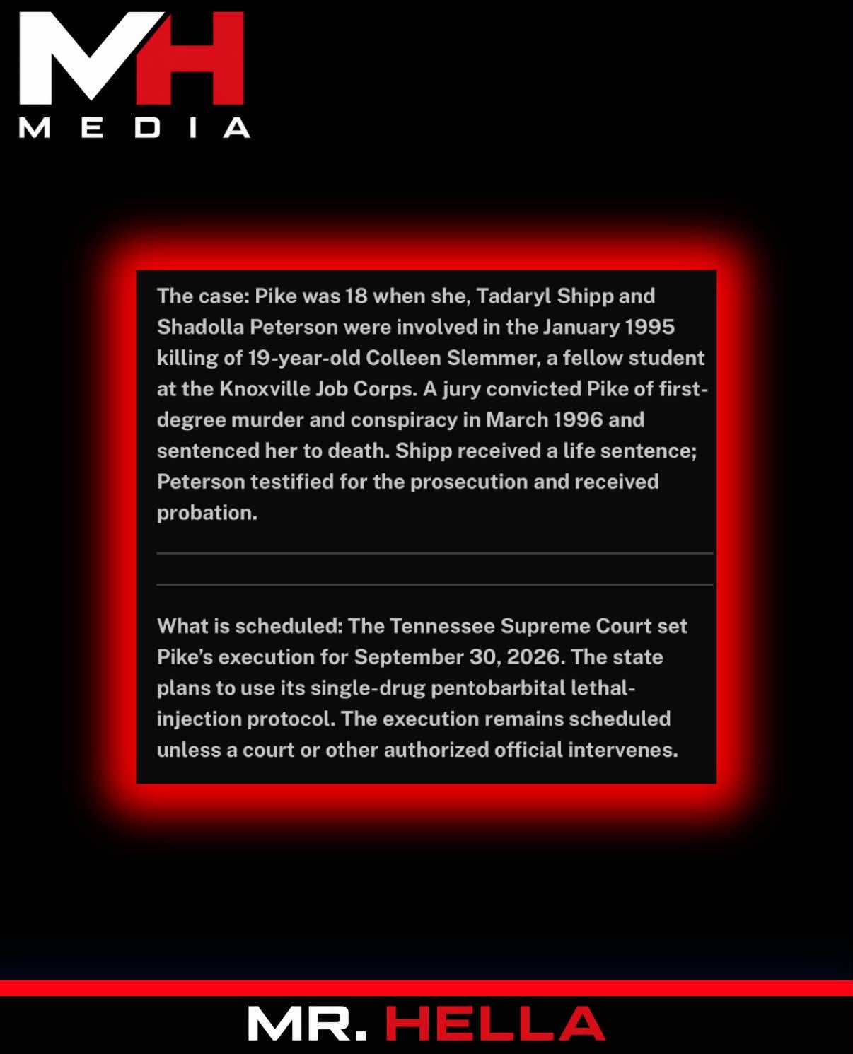 Christa Pike Set for September 30 Execution — Tennessee’s First of a Woman Since 1819 — image 3