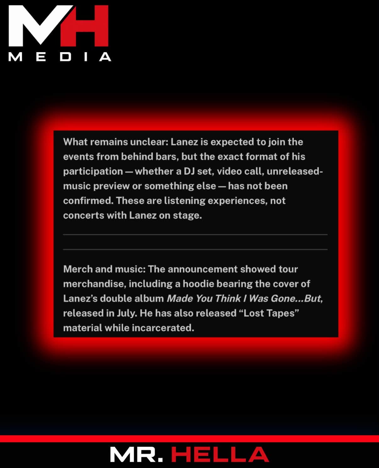 Tory Lanez Announces Five-City ‘Not On “Tor” Tour’ From Prison — But He Won’t Be There — image 3