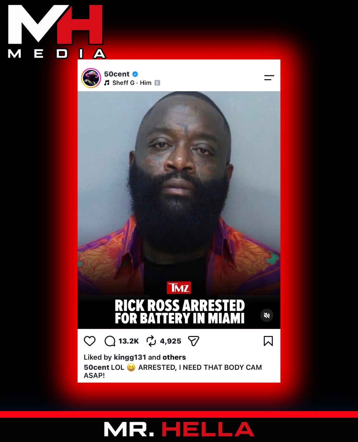 50 Cent Immediately Trolls Rick Ross After Domestic Violence Arrest — image 2