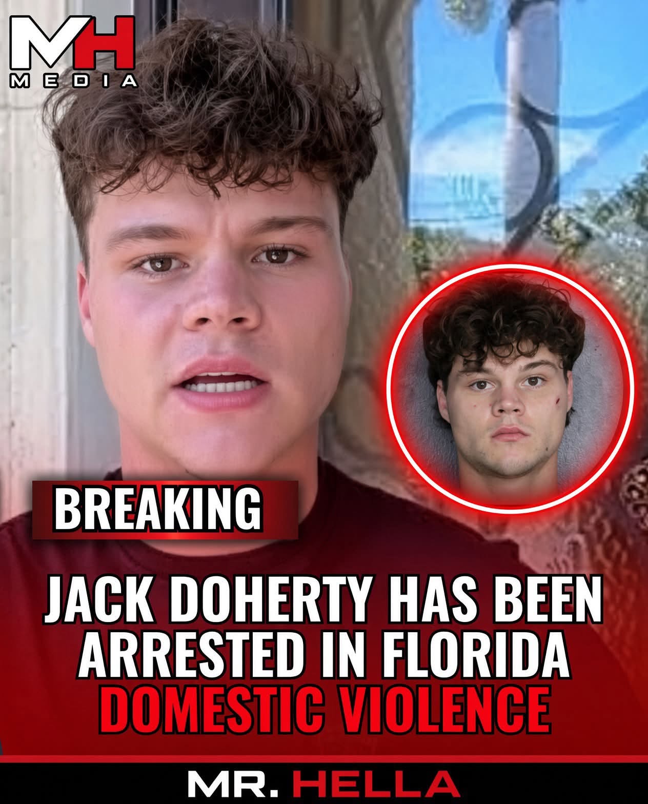 YouTuber Jack Doherty Arrested in Florida on Domestic Battery Charge
