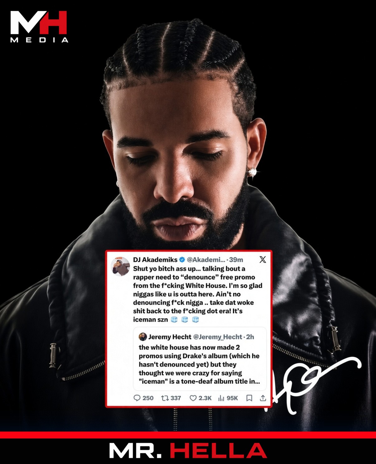 Akademiks Claps Back After a User Says Drake Needs to Denounce White House ICEMAN