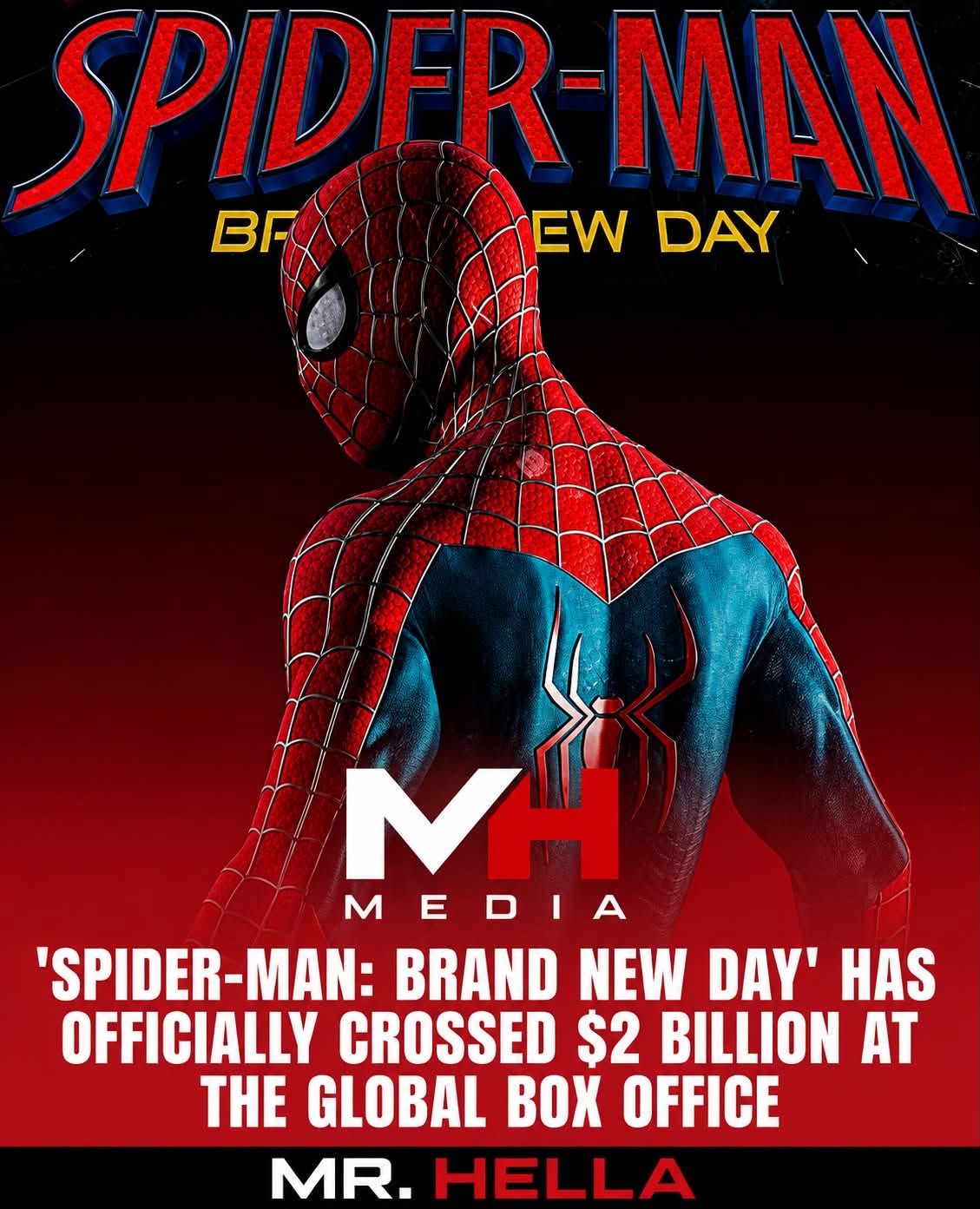 Spider-Man: Brand New Day crossed $2 billion worldwide in 3 weeks