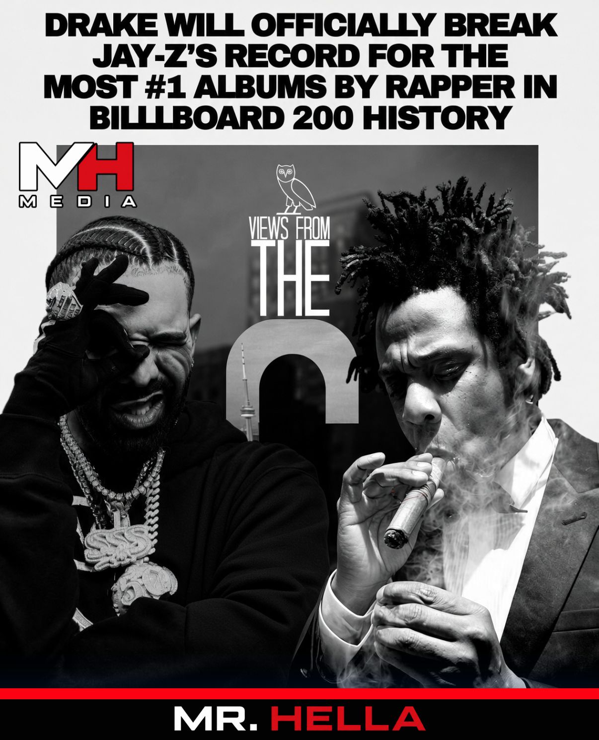 Drake Will Officially Break Jay-Z’s Record for the Most #1 Albums by a Rapper in Billboard 200 History