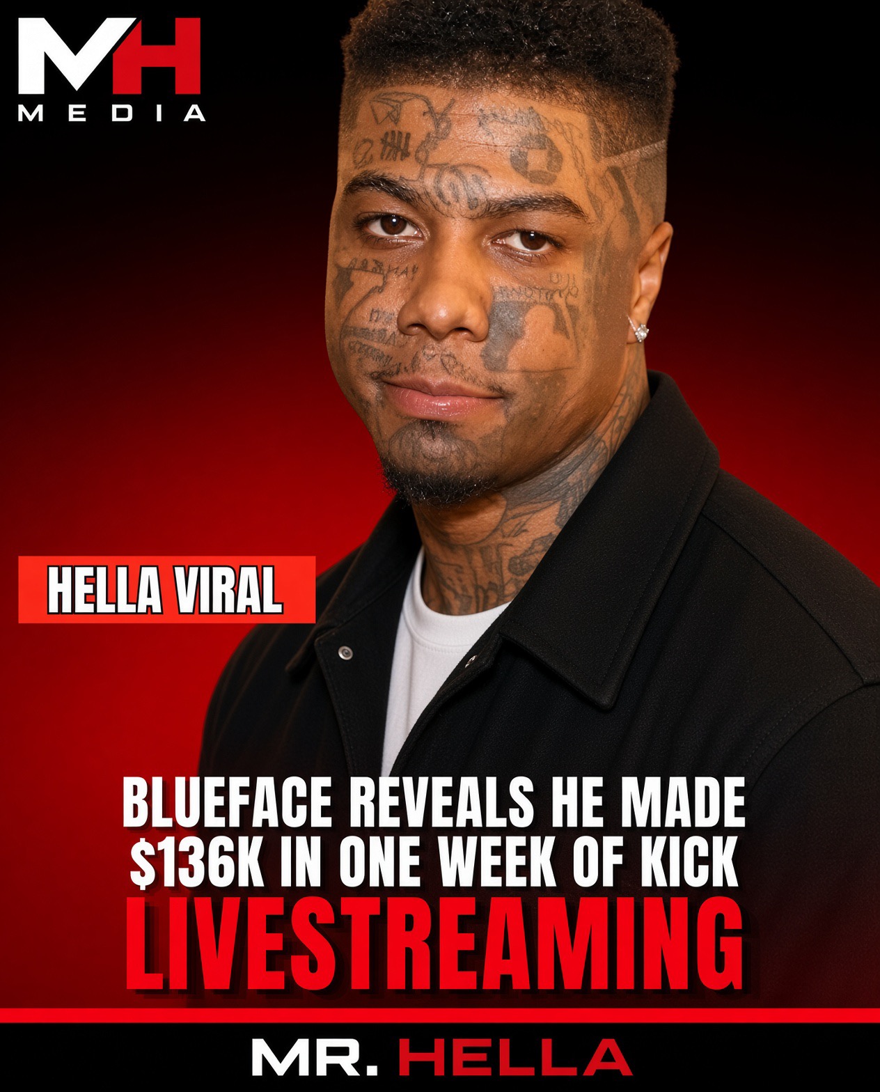 Blueface Says He Made $136K in One Week Streaming on Kick