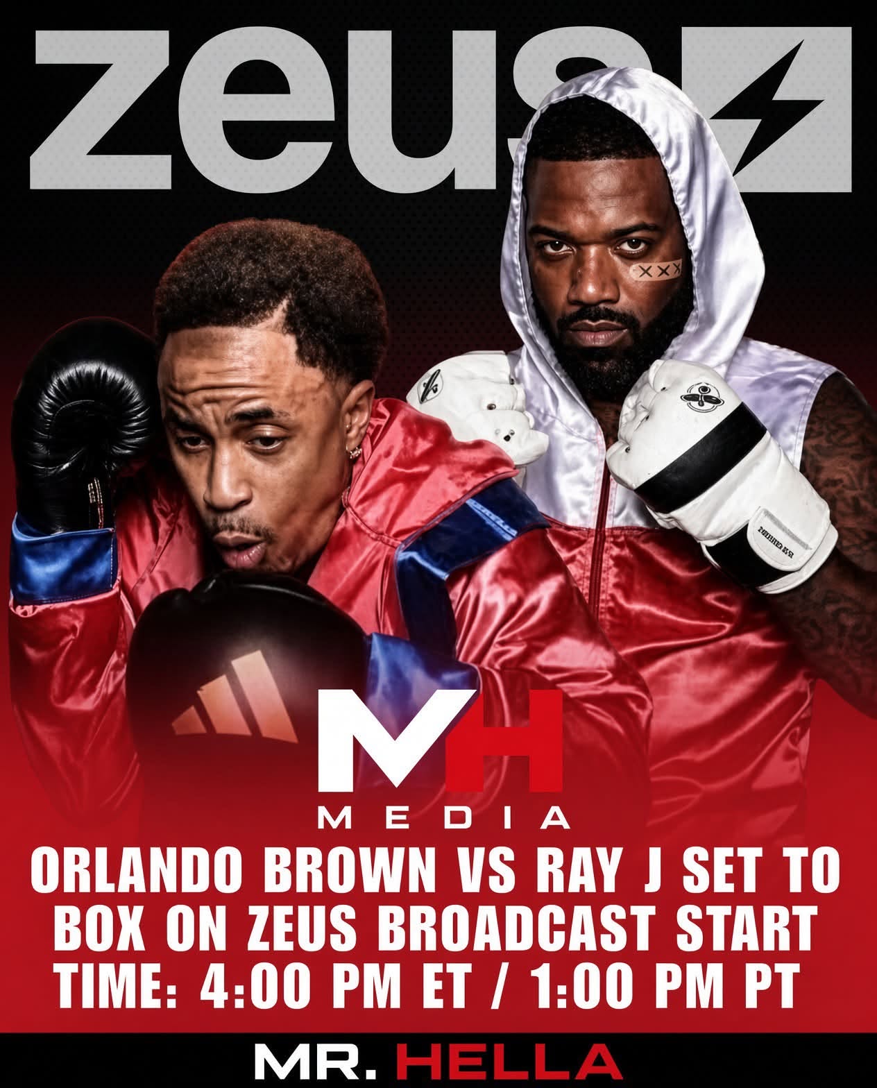 Ray J beat Orlando Brown by unanimous decision in three rounds