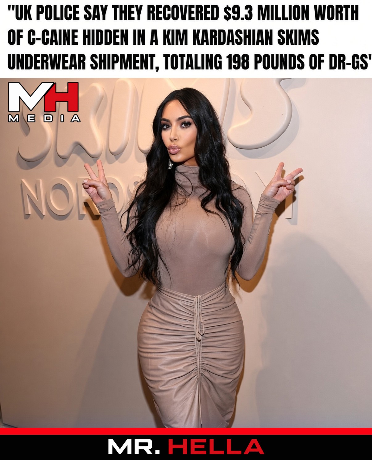 UK Police Say They Recovered $9.3 Million Worth of Cocaine Hidden With a Kim Kardashian SKIMS