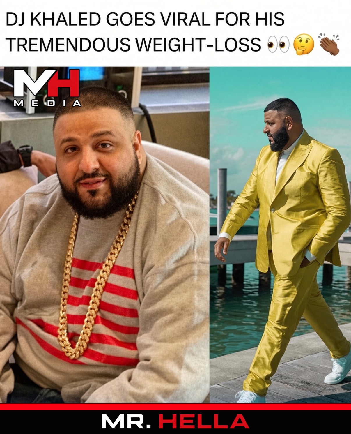 DJ Khaled Goes Viral for His Tremendous Weight Loss