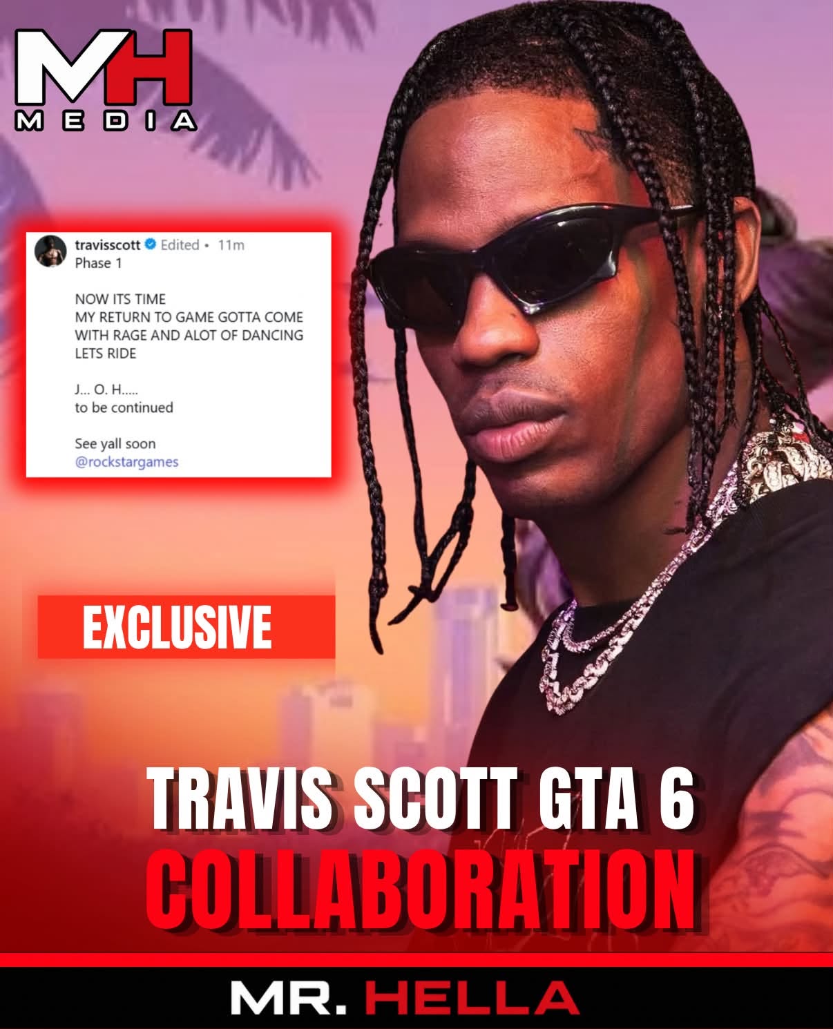 Travis Scott Fuels GTA 6 Collaboration Speculation After Tagging Rockstar Games