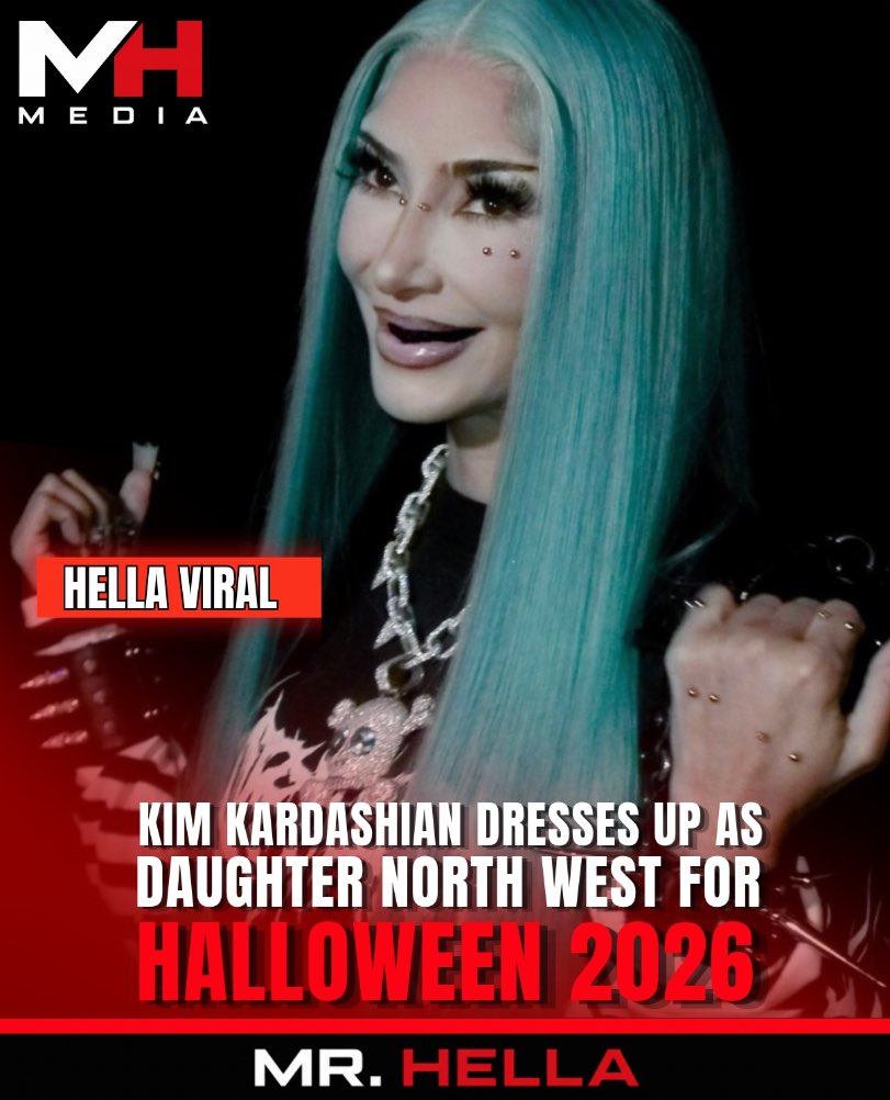 Kim Kardashian Dresses Up as Her Daughter North West for Halloween, Recreating Her Signature Style