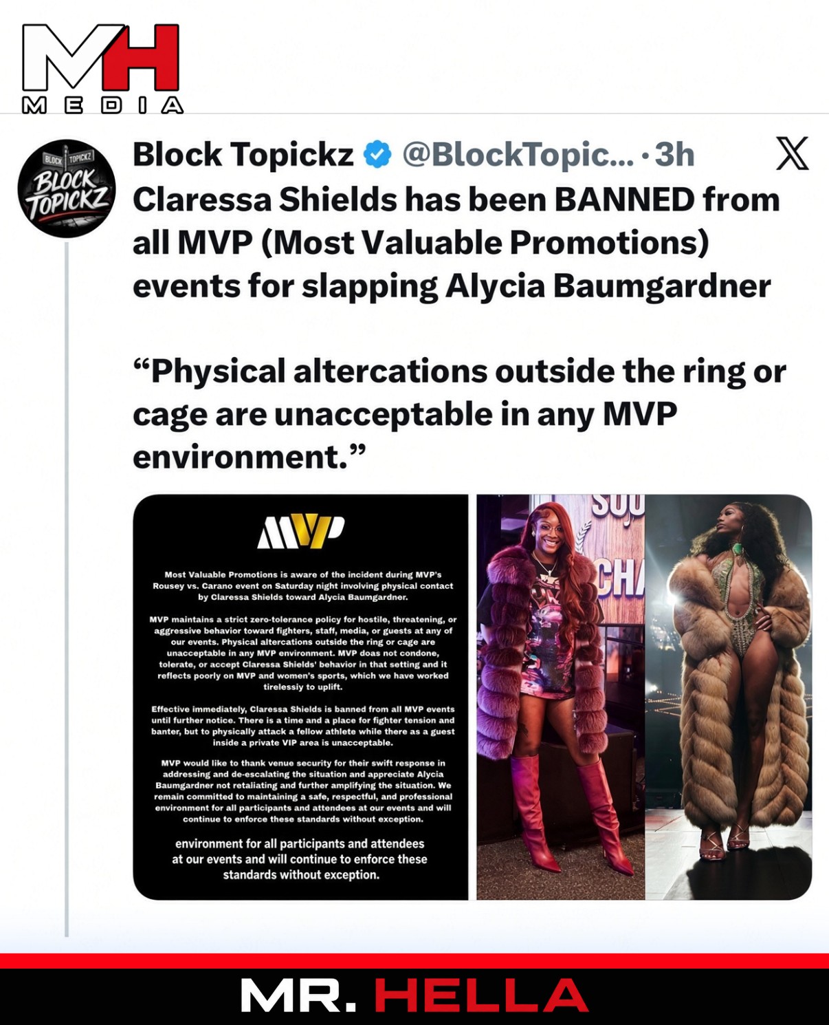 Claressa Shields Has Been Banned From All MVP Events After Altercation With Alycia Baumgardner — image 2