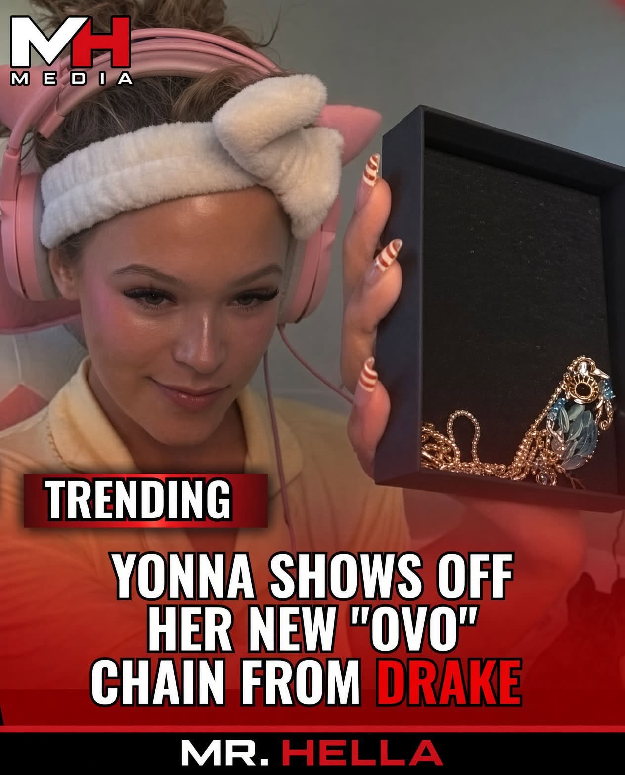 Yonna Jay Shows Off Iced-Out OVO Chain Gifted to Her by Drake