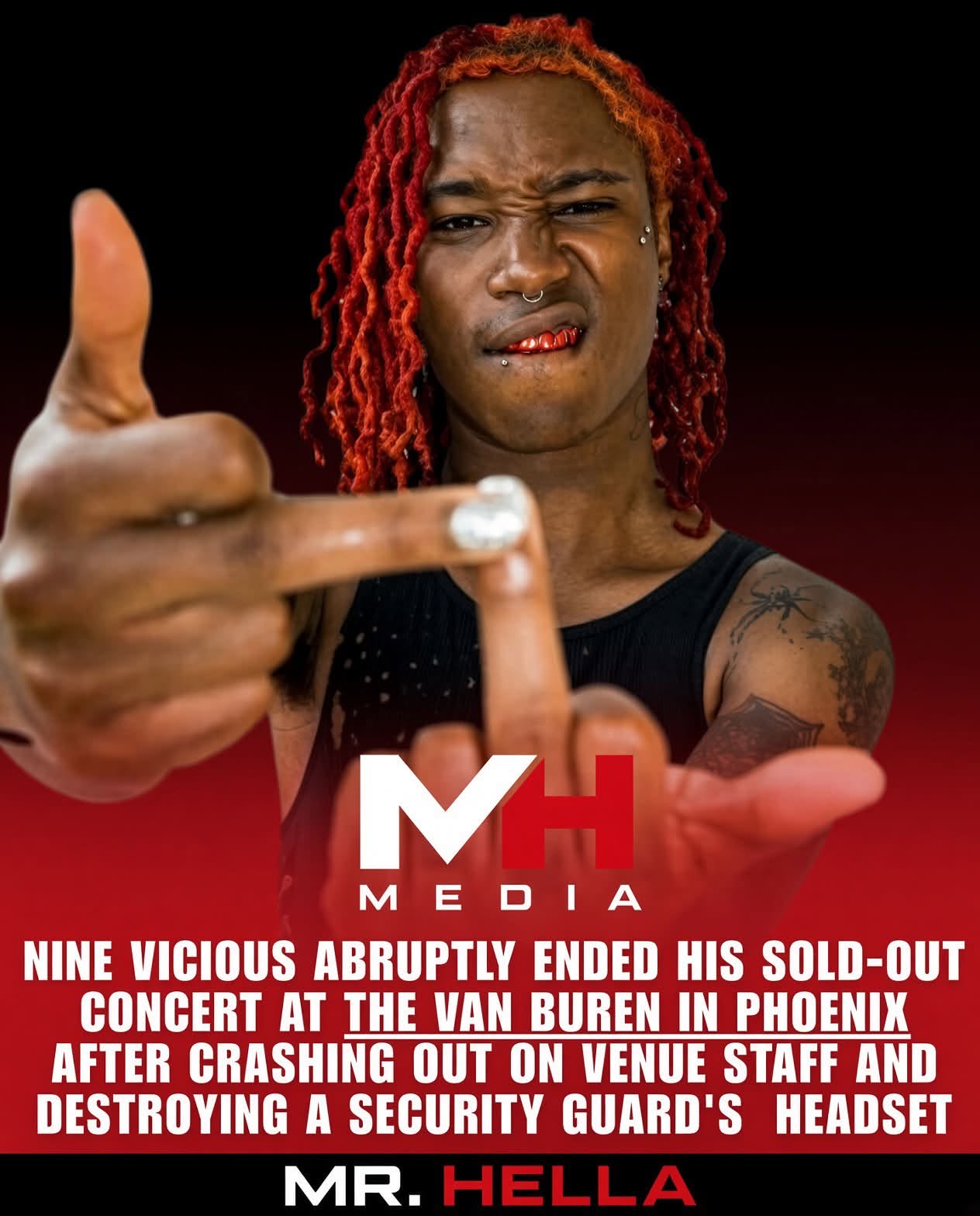 Nine Vicious lasted a handful of songs at The Van Buren