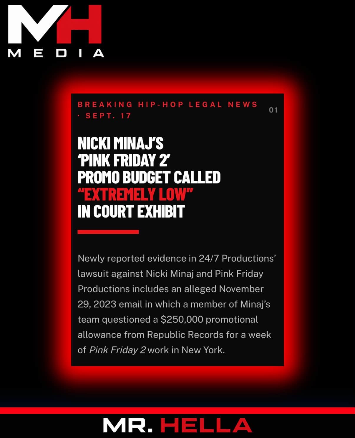 Nicki Minaj’s Team Called $250K ‘Pink Friday 2’ Promo Budget “Extremely Low” — image 2