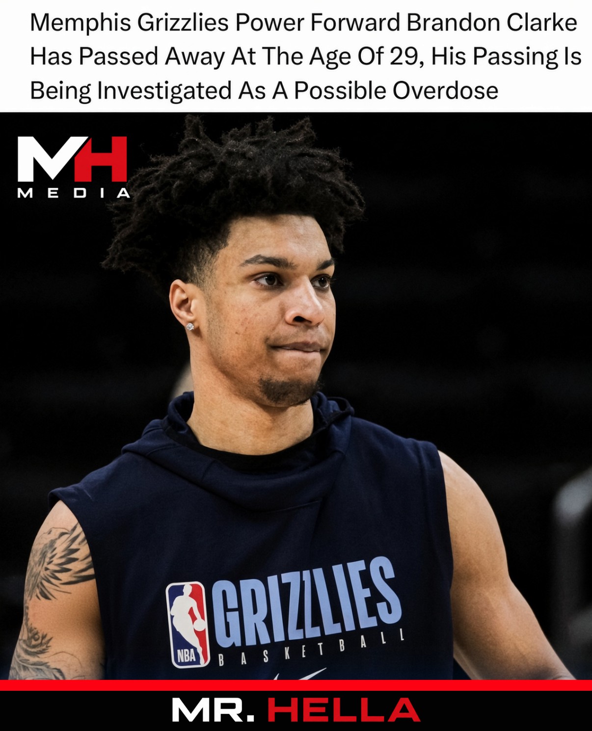 Memphis Grizzlies Power Forward Brandon Clarke Has Passed Away at the Age of 29