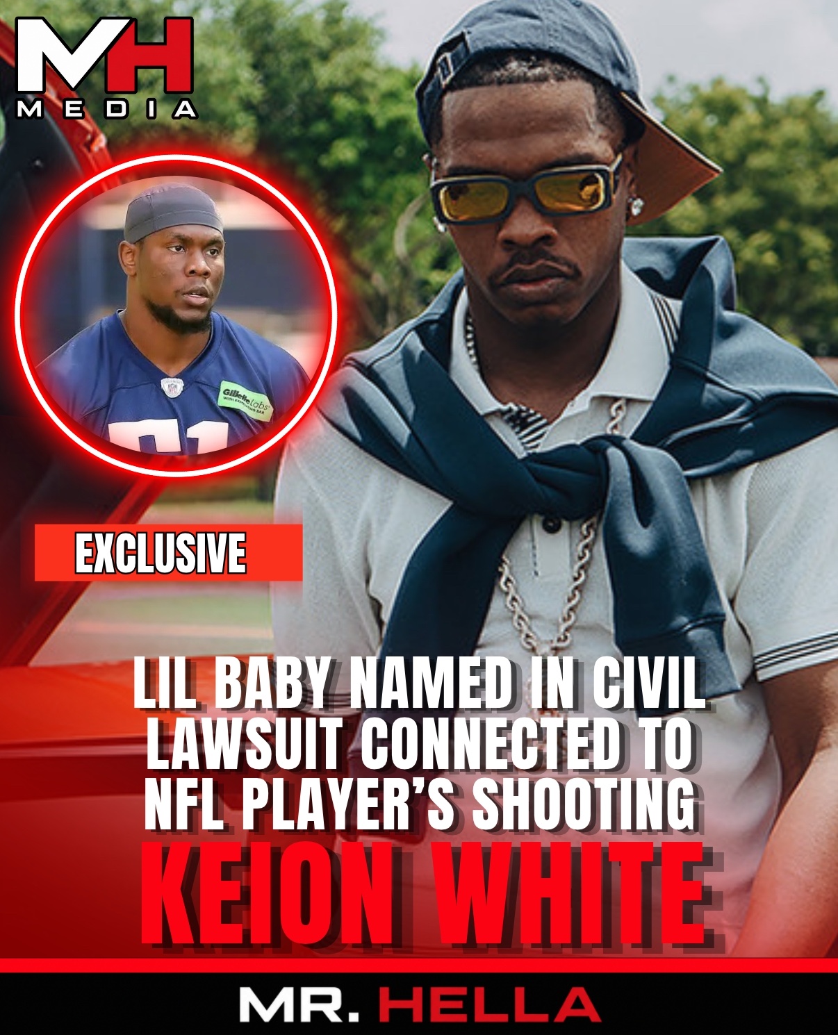 Lil Baby Named in Civil Lawsuit Over NFL Player Keion White’s Shooting