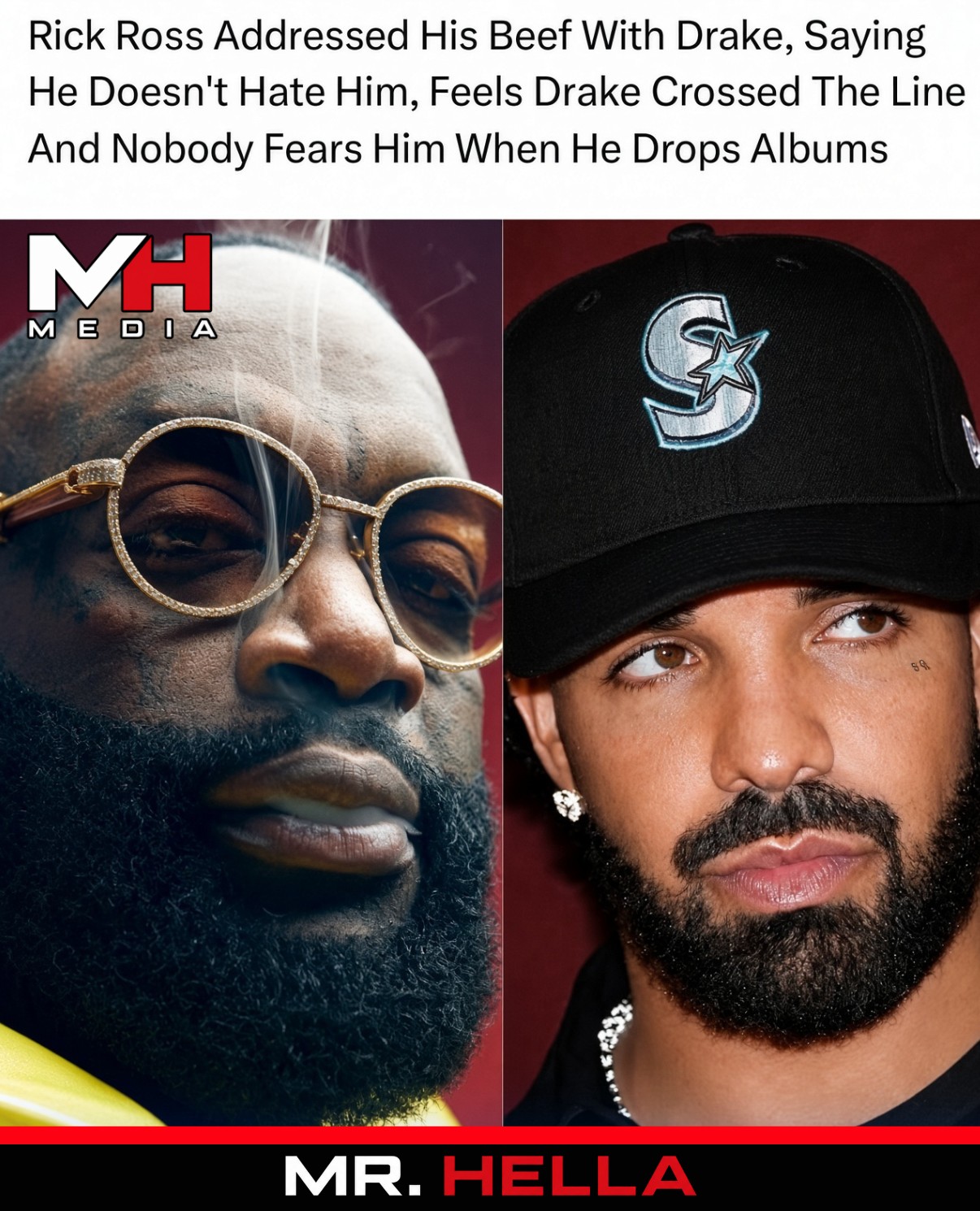 Rick Ross Addressed His Beef With Drake, Saying He Doesn’t Hate Him