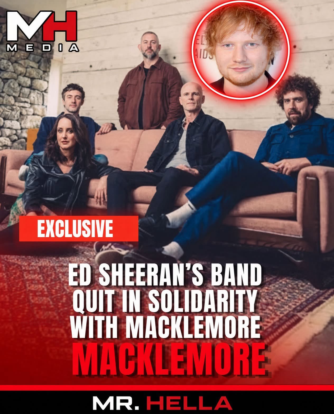 Ed Sheeran’s Remaining Opening Acts and Touring Band Quit in Solidarity With Macklemore