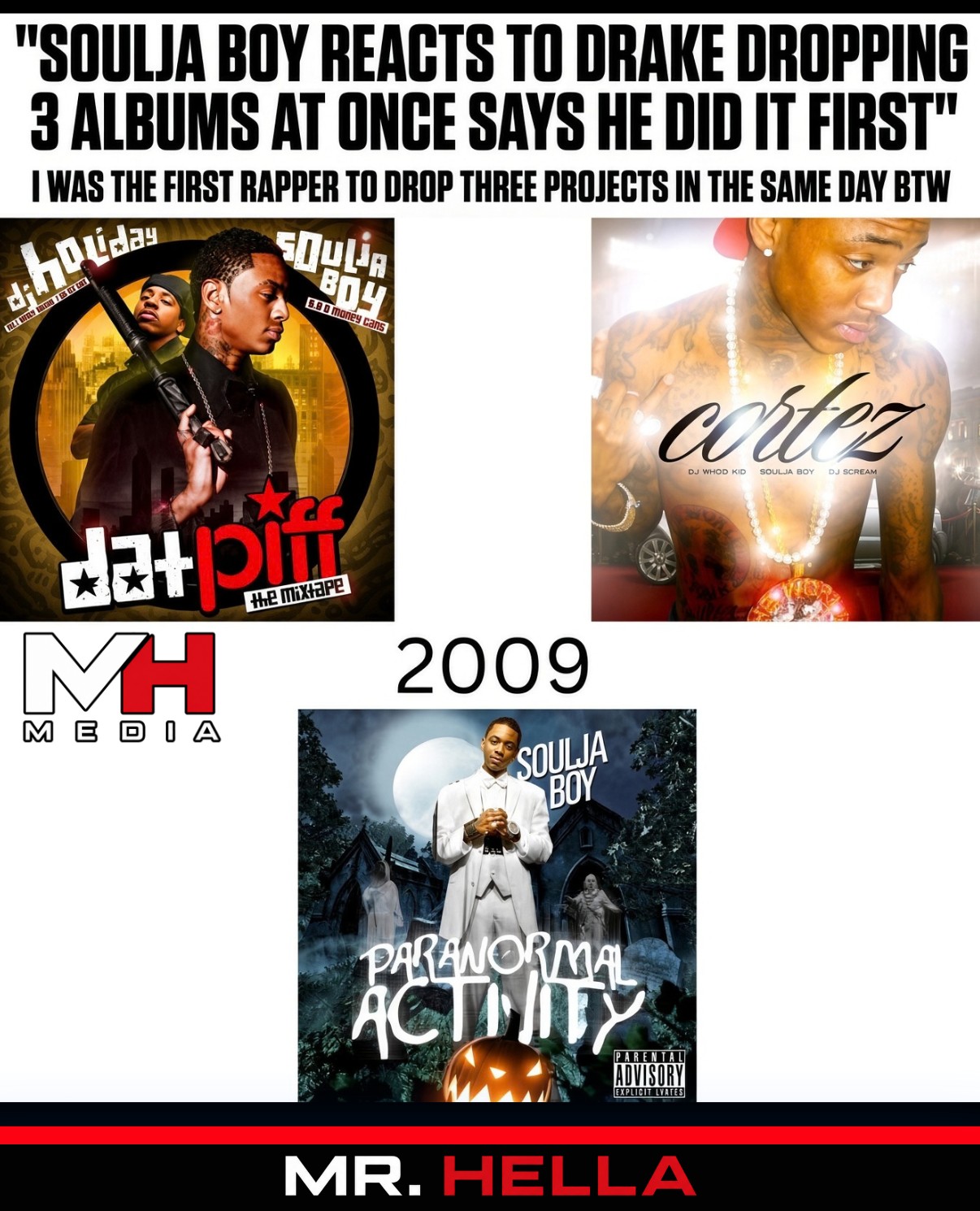 Soulja Boy Reacts to Drake Dropping 3 Albums at Once, Says He Did It First — image 2