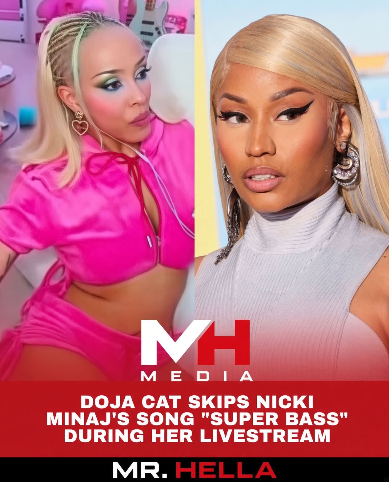 Doja Cat Sparks Nicki Minaj Speculation After Skipping ‘Super Bass’ on Livestream